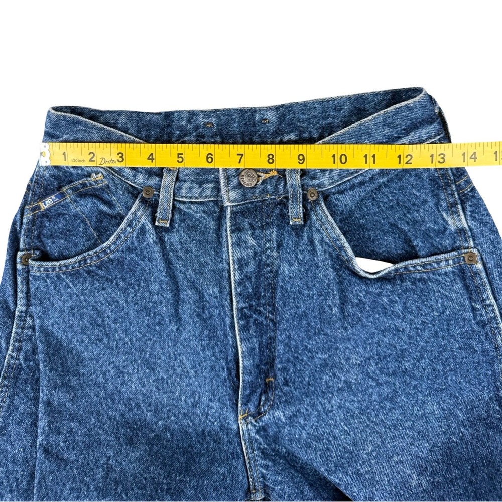 Vintage Lee Riders Jeans High Waist Tapered USA Womens 11 Acid Wash - Picture 7 of 12